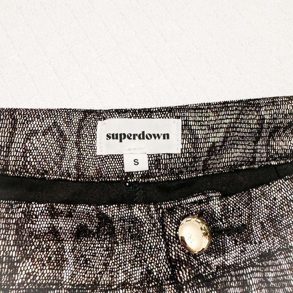 Superdown Metallic Snakeskin Patterned Print Pant… - image 3